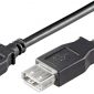 Cablu USB 2.0 1,8m A tata la A mama, negru