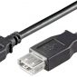 Cablu USB 2.0 3m A tata la A mama, negru